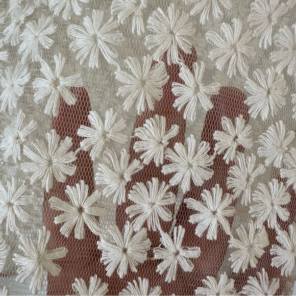 Poupette St. Barth Floral Daisy Embroidered Cotton Tank Top Size 1 - Picture 5 of 6